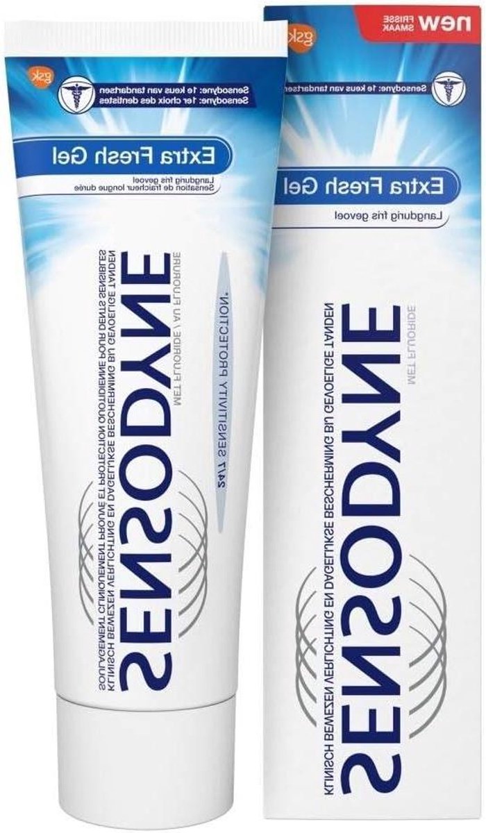 Extra Frisse Gel - Mondverzorging - Gevoelige Tanden - Langdurige Bescherming - 6 x 75 ml - Blauw