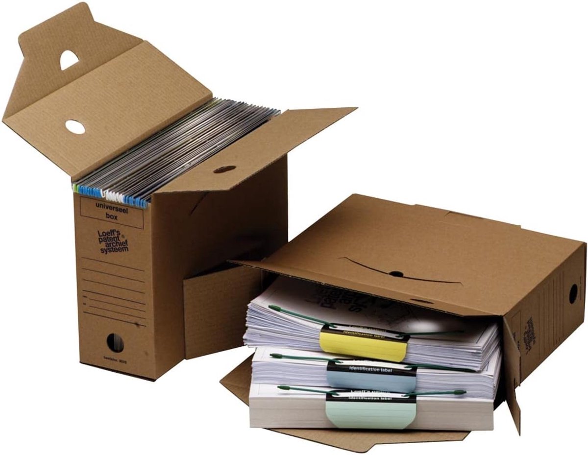 Archiefdoos 25 stuks - Karton - A4 formaat - Bescherm je documenten - SnelShoppen