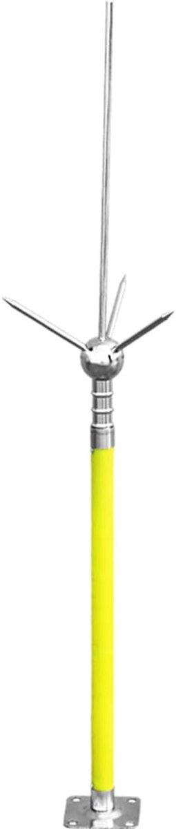 Bliksemafleider Systeem - Bliksembeveiliging Dak - Gebouw Beschermen - Koperen Geleider - Tot 260 cm - Zilver