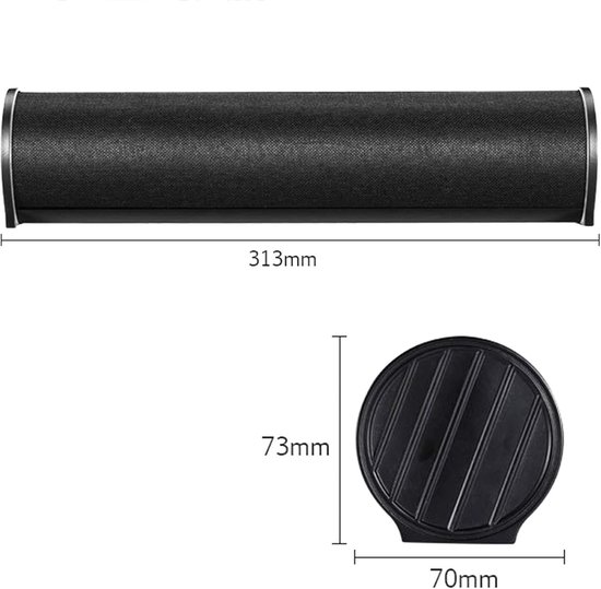 Soundbar Voor Tv - Draagbare Mini Luidspreker - Verrijk Je Geluid - 3D Stereo Surround - 31.3 cm Lengte - Grijs — afbeelding 4