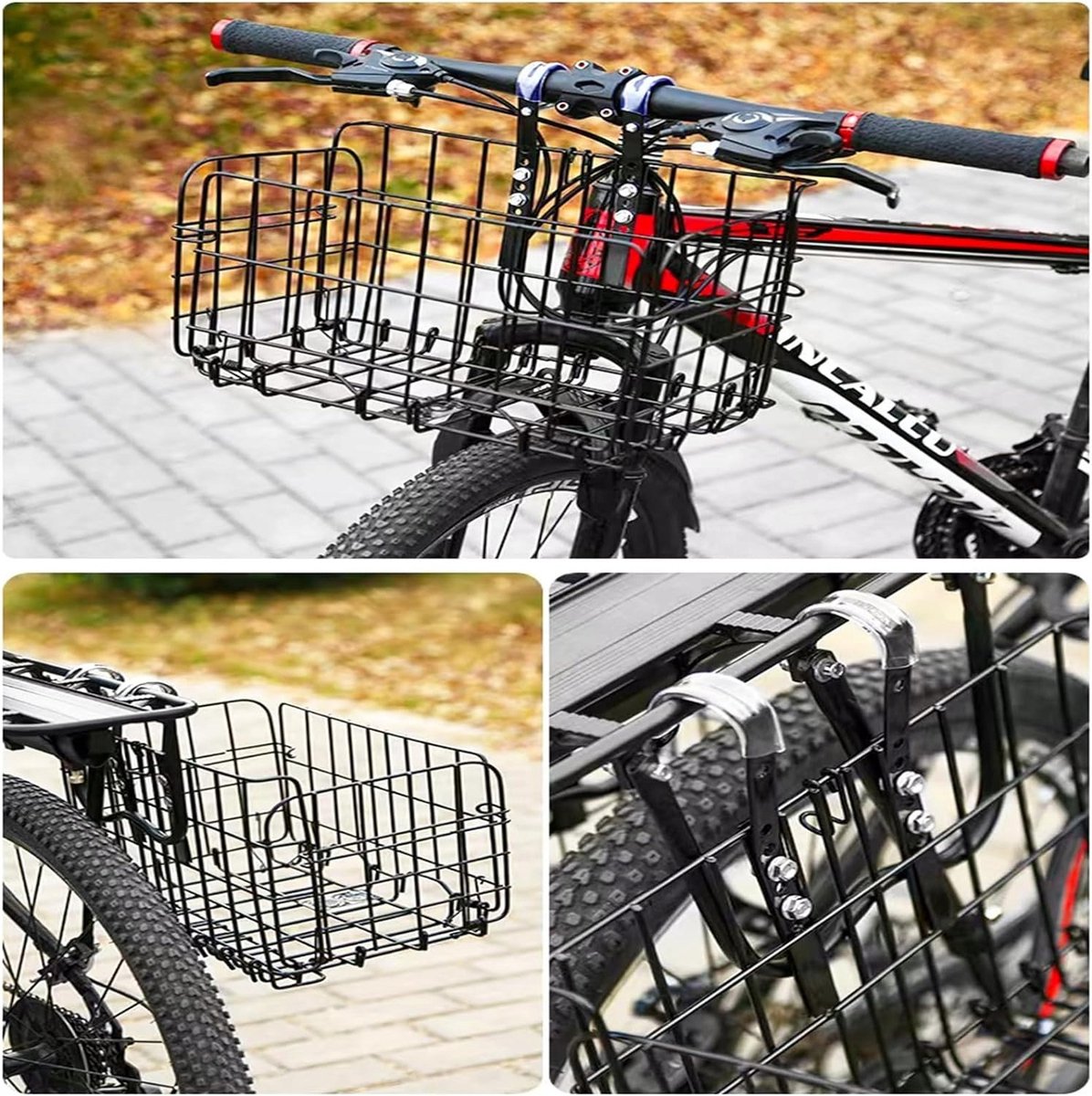 Opvouwbare Fietsmand - Afneembaar Voor- en Achtermand