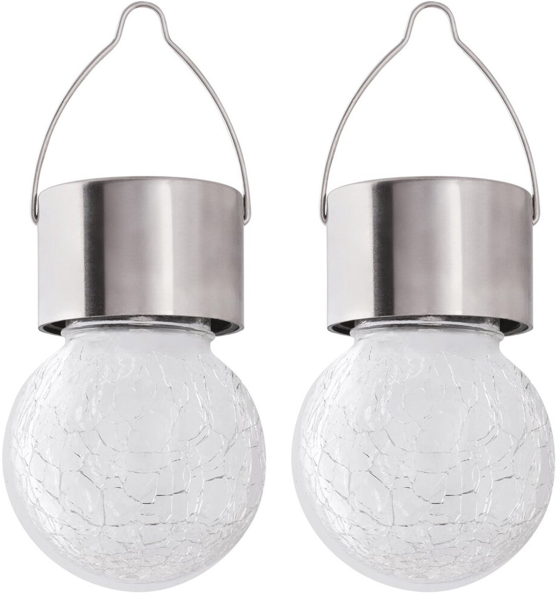 Rabalux Yola - Lamp - zonnelamp, 1 lm, IP44, kleur: satijnchroom, LED 0,06 W, 7850 - 2 stuks