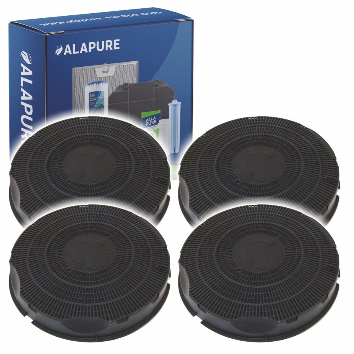 4x Koolstoffilter voor AEG MCFE13 / Type 30 / 9029793750 / 9029800597