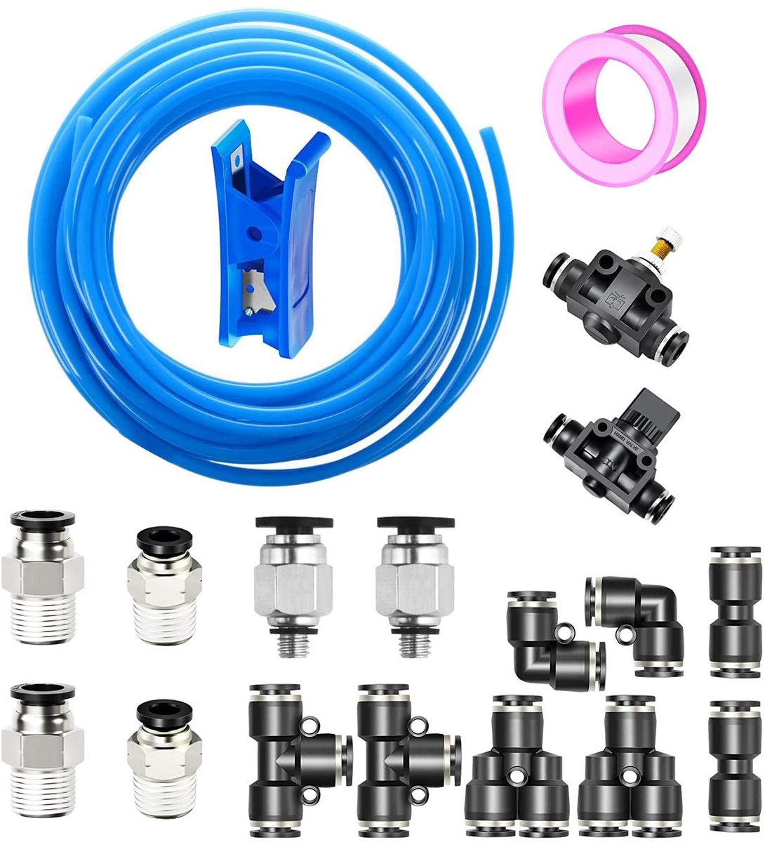 Blauw 8 mm OD 5 mm ID, polyurethaan PU luchtslang, buisset, 10 meter