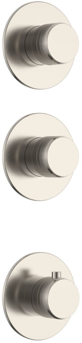 ALONI Stria afbouwdeel douchemengkraan – 2-weg – thermostatisch – geborsteld RVS