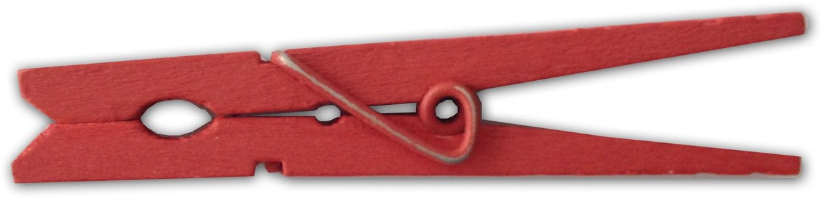 Wasknijpers 3-5/16" 8,4cm 30 Stuks Per Pack (Rood)