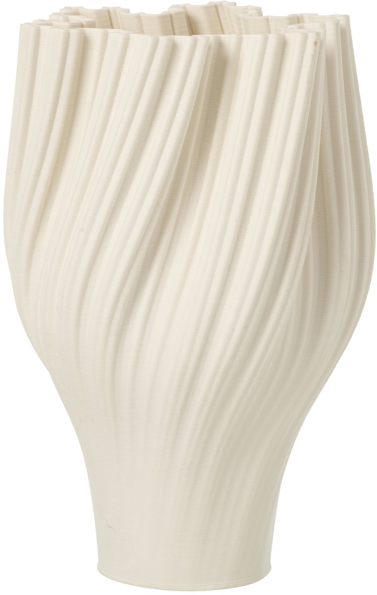 J-Line vaas 3D Print - steengoed - wit - large