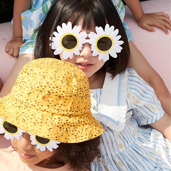 8 Stuks Hawaii Bloem Zonnebrillen voor Kinderen - Grappige Feestbril & Fotoprop van Merkloos — afbeelding 3