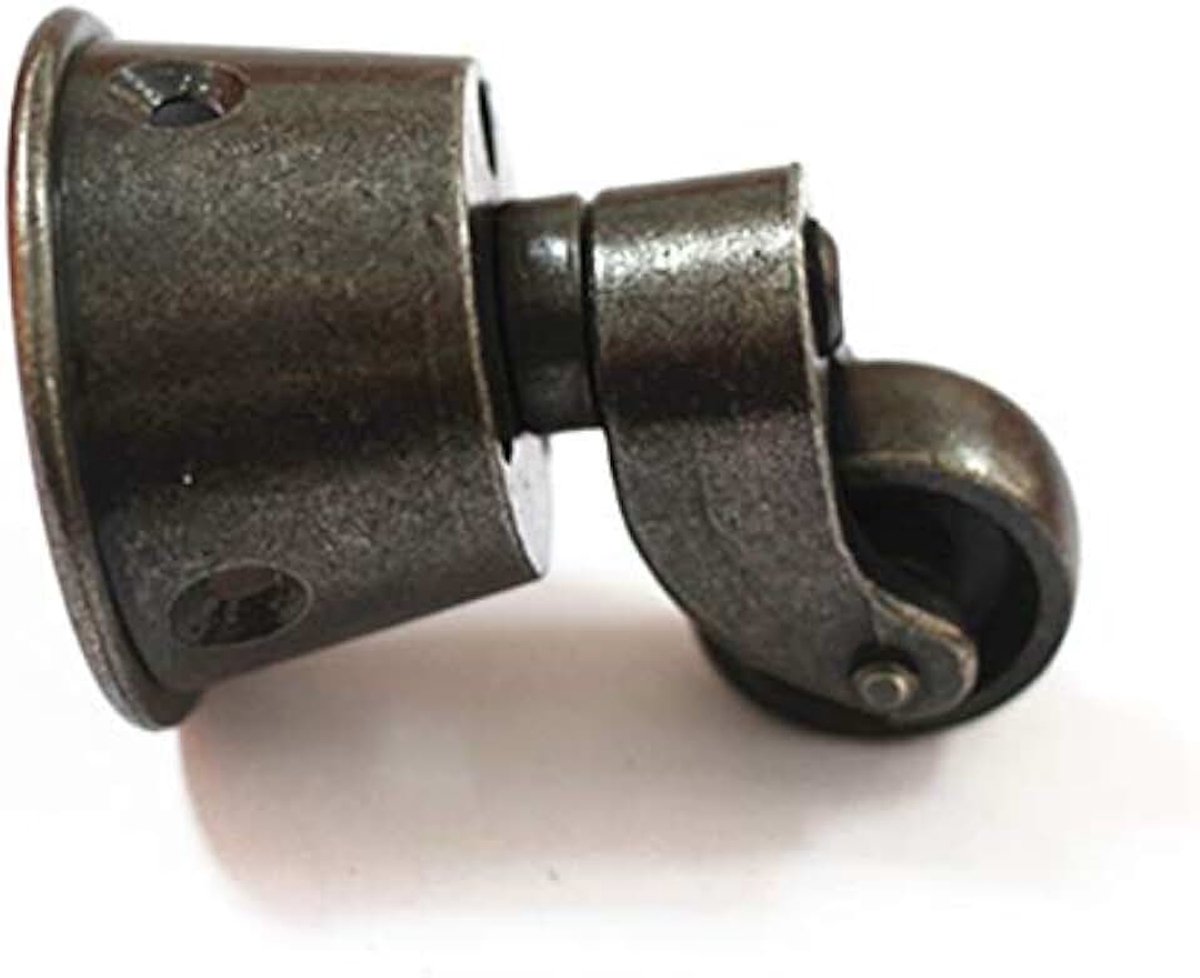 zwenkwielwiel, antiek vintage bekertype, massief messing wielen voor meubels, schroefstijl fitting voor stoelen, banken en tafels (1 stuks)
