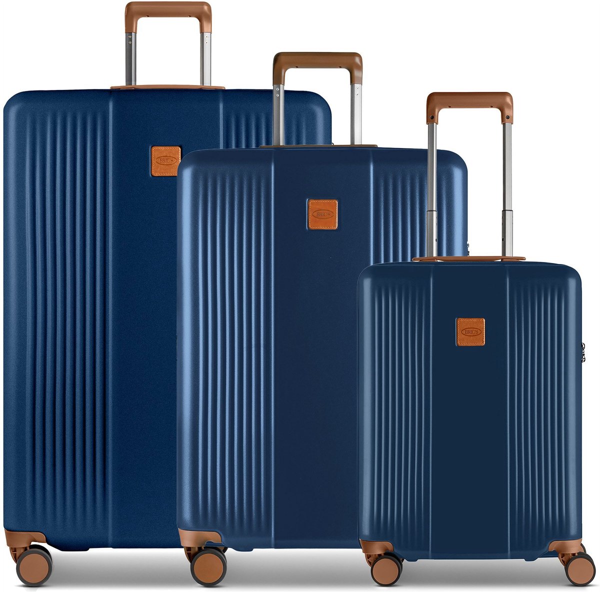 Bric's Ferrara 4 wielen Kofferset 3-delig met uitbreidingsplooi - Harde bagage - TSA slot - navy blue