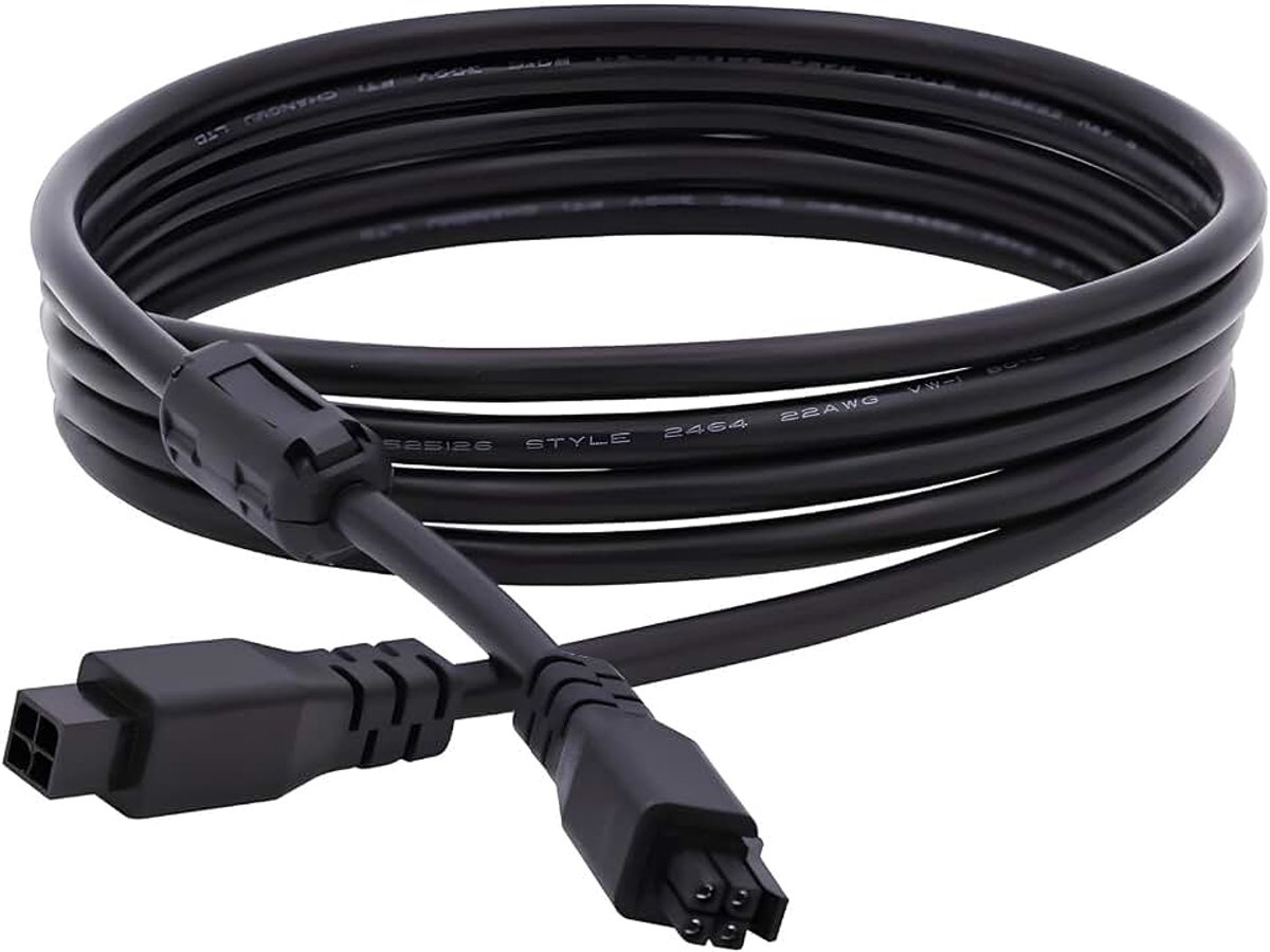78,7 inch 4-pins AMS Lite verlengkabel voor Bambu Lab A1, 22AWG Hoge Zuiverheid Koperdraad Verlengkabel met Magnetische Ring Filter ALLEEN voor A1, A1 Mini 3D-printer