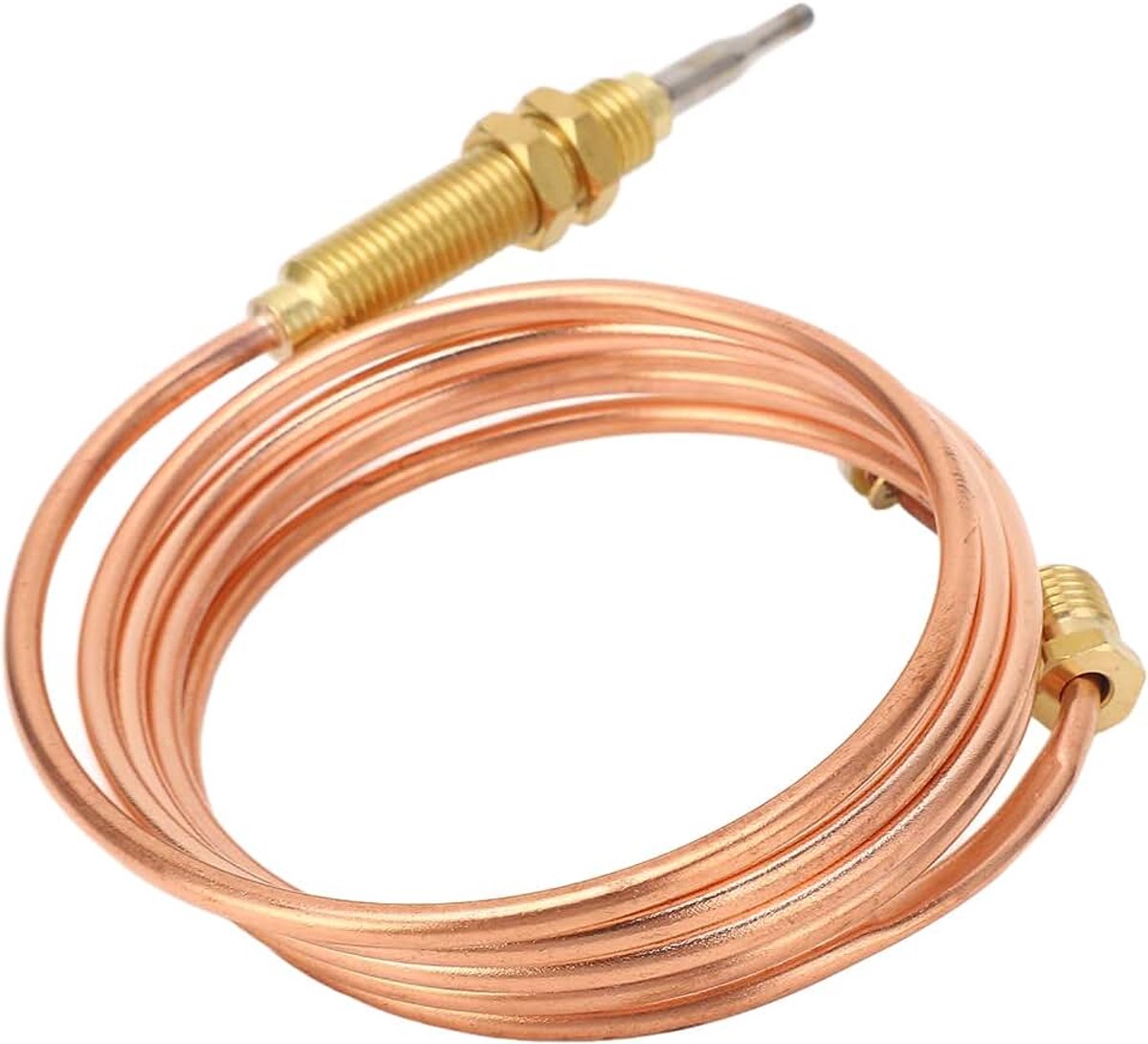 Gasthermokoppelset, 120 Cm Thermokoppel Vlamuitvalveiligheidsapparaat Haardverwarming Thermokoppel Voor Ovenfornuis Verwarmingsapparaat, HR0001