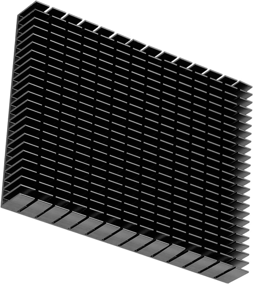 Koellichaam Aluminium Koellichaam Aluminium Koeler Koeling Heatsink 150X120X20Mm Voor Cpu Versterker Pcb Cooling Heatsink (BLACK)