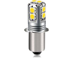 P13.5S Base LED Lamp 6-40 Volt Upgrade LED Torch Gloeilamp Wit 6V 9V 12V 18V 19.2V 24V Vervanging voor Zaklamp Lantaarn Werk Licht, Niet-Polariteit