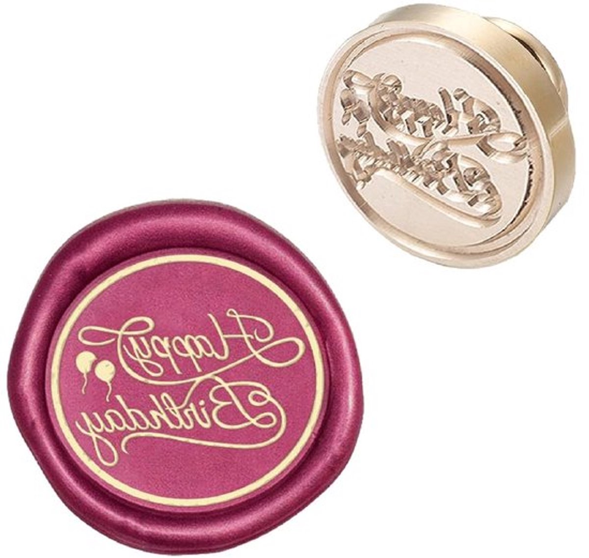 Wax Seal Stempel - Verjaardag - Gelukkige - Messing - Creatieve Cadeau Enveloppen - Uitnodigingen Kaarten - Geschikt voor - Verwijderbare Afdichting - Hoofd.
