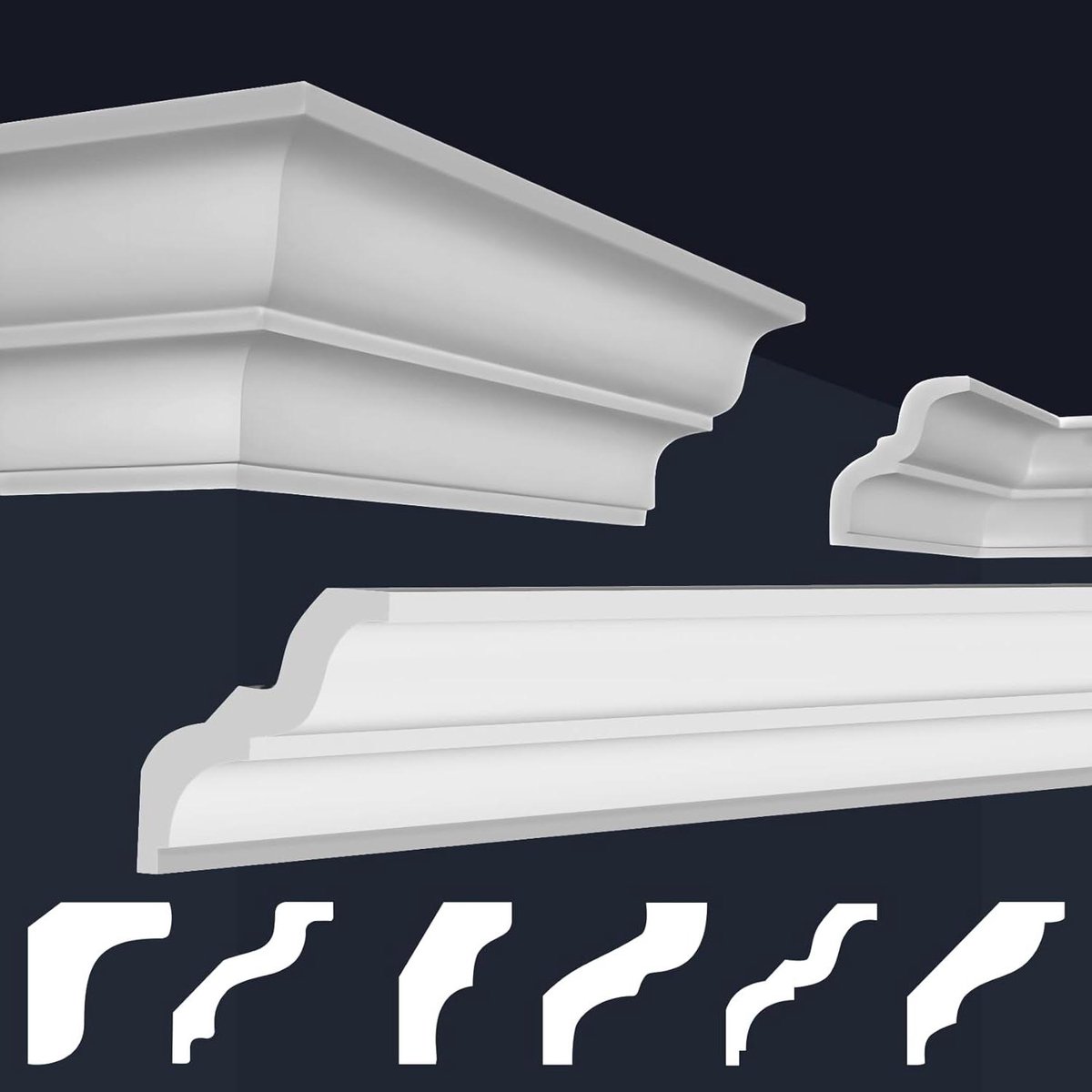 Plafondlijsten Styrofoam - Stukwerk Randen - Muur Afwerking - Lichtgewicht Robuust - 40 meter - Wit
