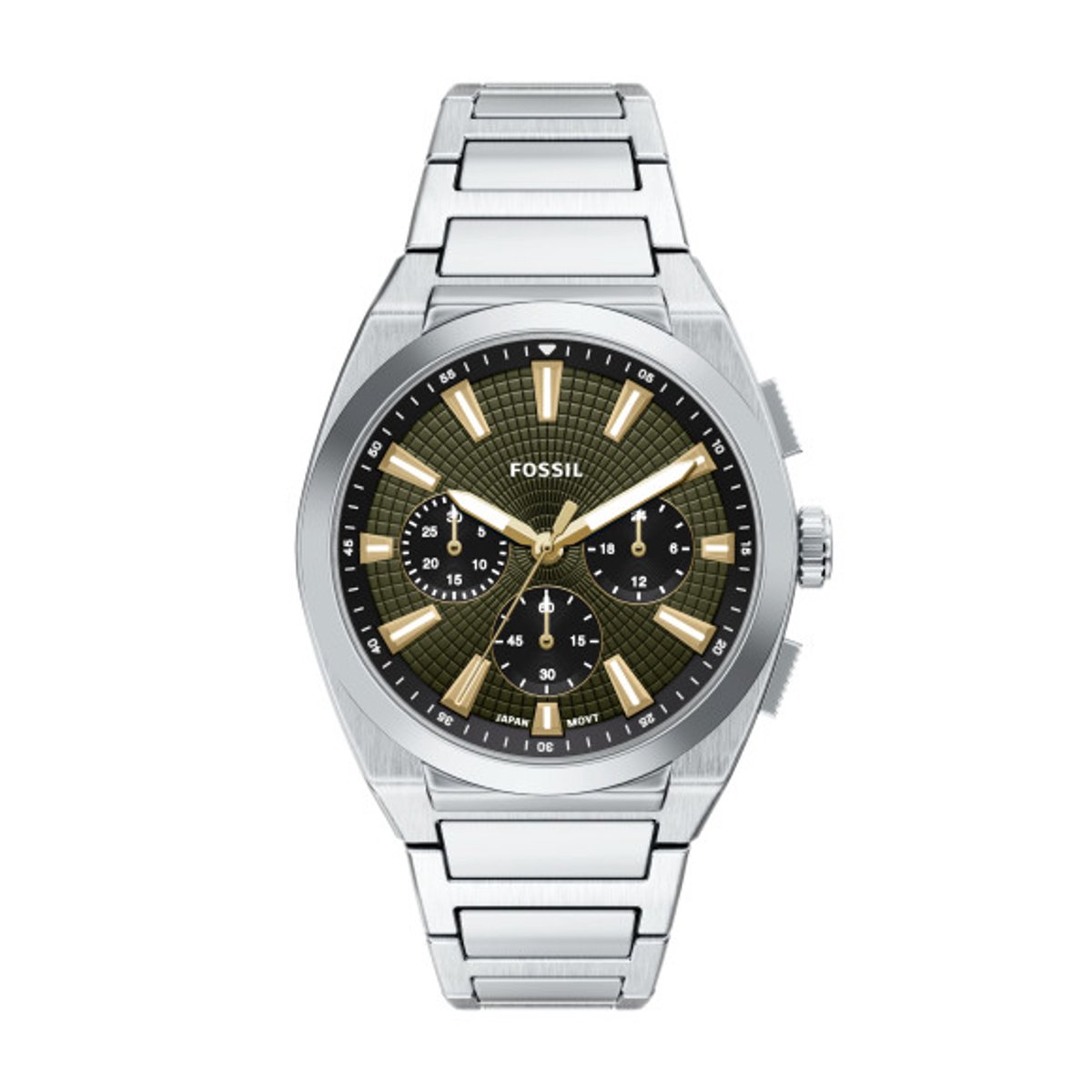FOSSIL Everett Mannen Horloge 44 mm Zilverkleurig