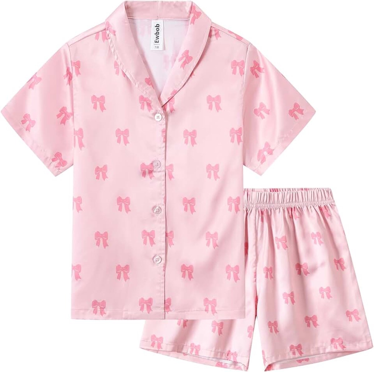 Pyjama voor meisjes en kinderen, schattige pyjamasets, satijnen pyjama voor meisjes van 5-14 jaar