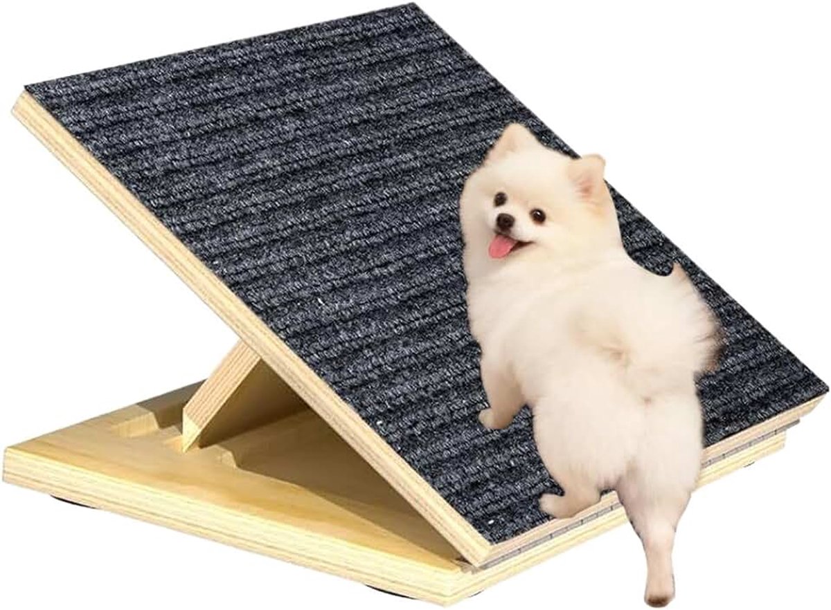 Hondenhelling voor Bed Houten Antislip Opvouwbare Helling | 3-Stand Huisdier Hoogbed Kattentrap voor Puppy Kitten Klein Middelgroot Groot Binnen Thuis Bank Schutting Stoel Deuropening