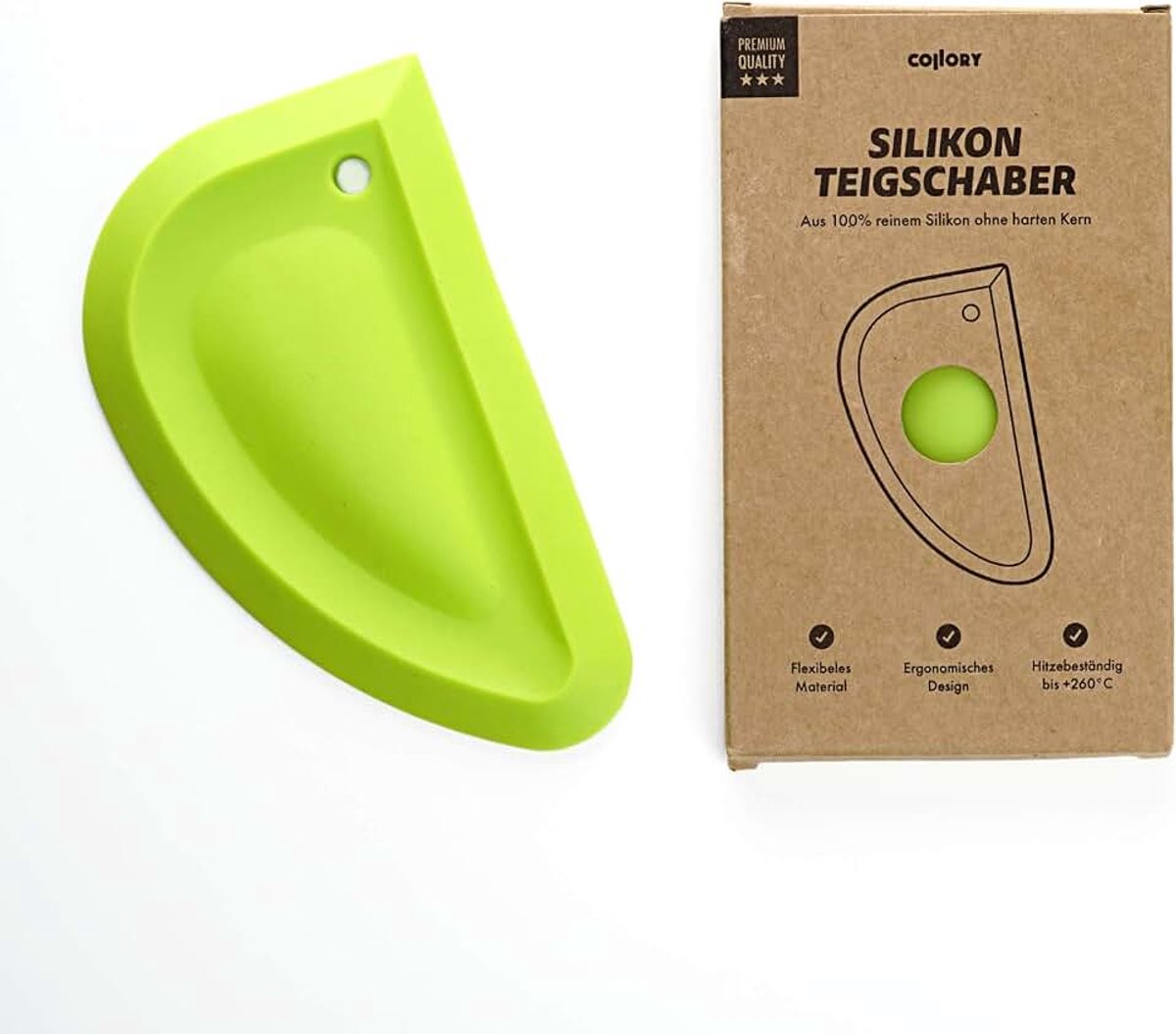 Siliconen keukenschraper zacht, ergonomische schaalschraper voor vloeistoffen, flexibel en zacht zonder harde kern, anti-aanbaklaag en hittebestendig, BPA-vrij en voedselveilig