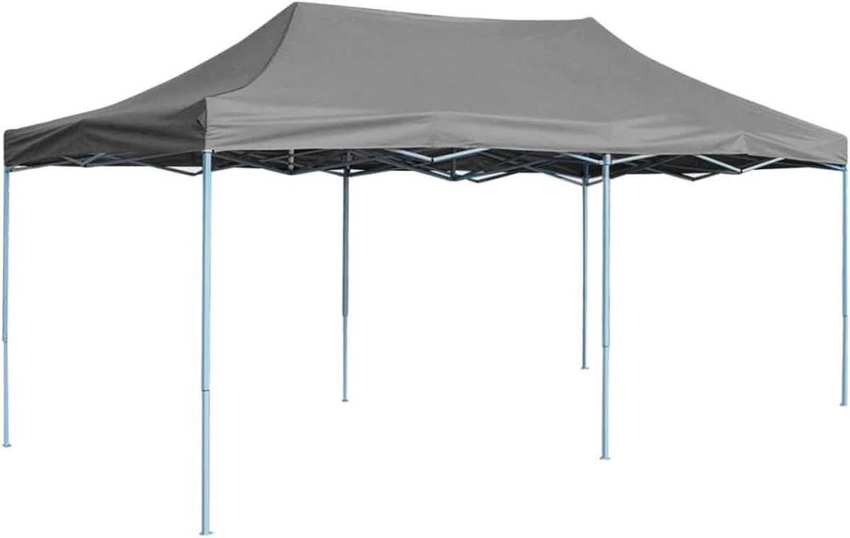 Partytent Opvouwbaar - Paviljoen Dak - Feest Buiten - Waterdicht UV Bescherming - 3x6 Meter - Antraciet