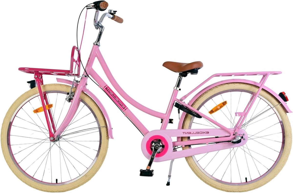 Kinderfiets - Meisjesfiets Jeugdfiets - Naar School - 3 Versnellingen - 24 inch - Roze