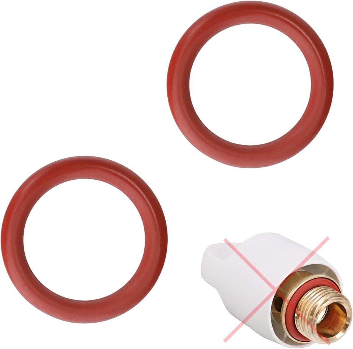 2x afdichting, O-ring, voor stoom, strijkstation, strijkijzer, voor tankdop (D38) diameter=21mm compatibel met Miele Bosch Braun Rowenta Leifheit Tefal en anderen.