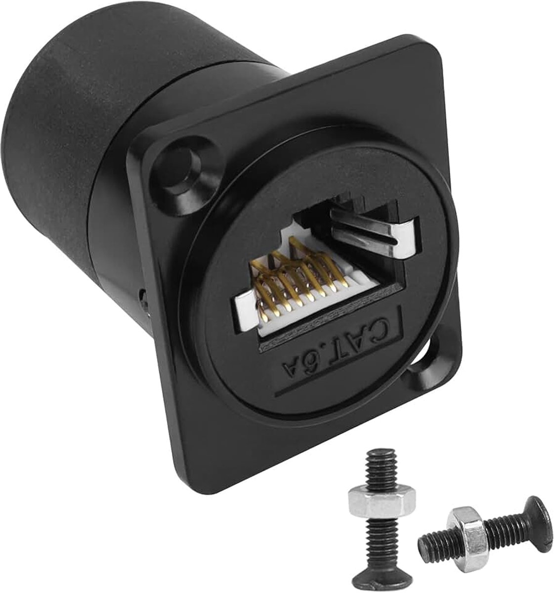 RJ45 Panel Mount Adapter Afgeschermde RJ45 8P8C Vrouwelijke naar Vrouwelijke Netwerk Connector CAT6A/CAT6/CAT5E/CAT5 RJ45 Netwerk Poort Socket Module, XLR paneel/D-paneel Mount, Uitbreiden