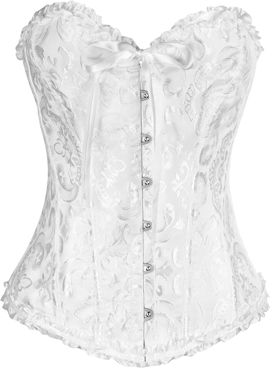 Gothic korset voor dames, satijnen, figuurvormend kant korset, platte buik, sexy, gothic, bustier