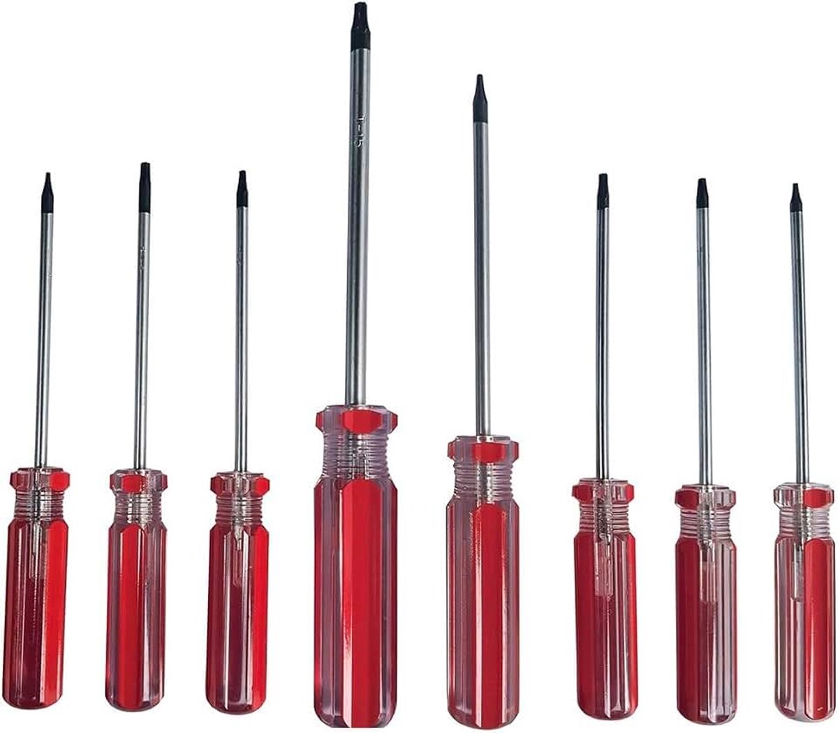 8-delige torx-schroevendraaierset, 75 mm magnetische torx-driver sterbitschroevendraaier voor computerreparatie, auto-gereedschappen en huishoudelijke apparaten T4-T15