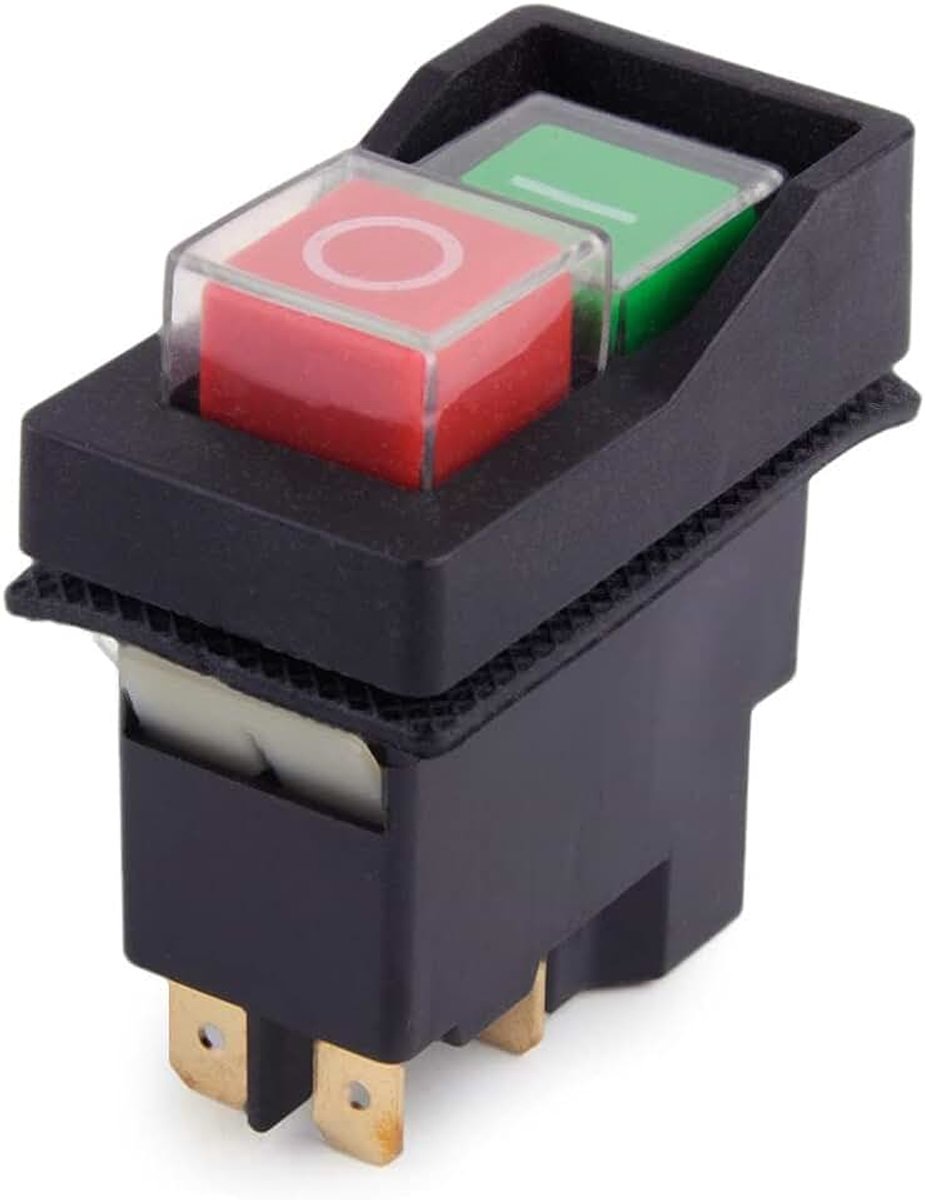 4-pins waterdichte magnetische veiligheid drukknopschakelaar, AC 16A magnetische starter power tool veiligheidsschakelaar (KJD17-4Pin)