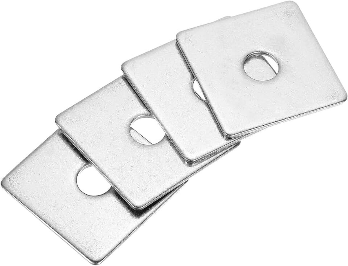 Vierkante sluitringen, 304 roestvrij staal, vierkante sluitringen, platte sluitring, afstandschijf, afdichting voor hardware-bevestigingselementen