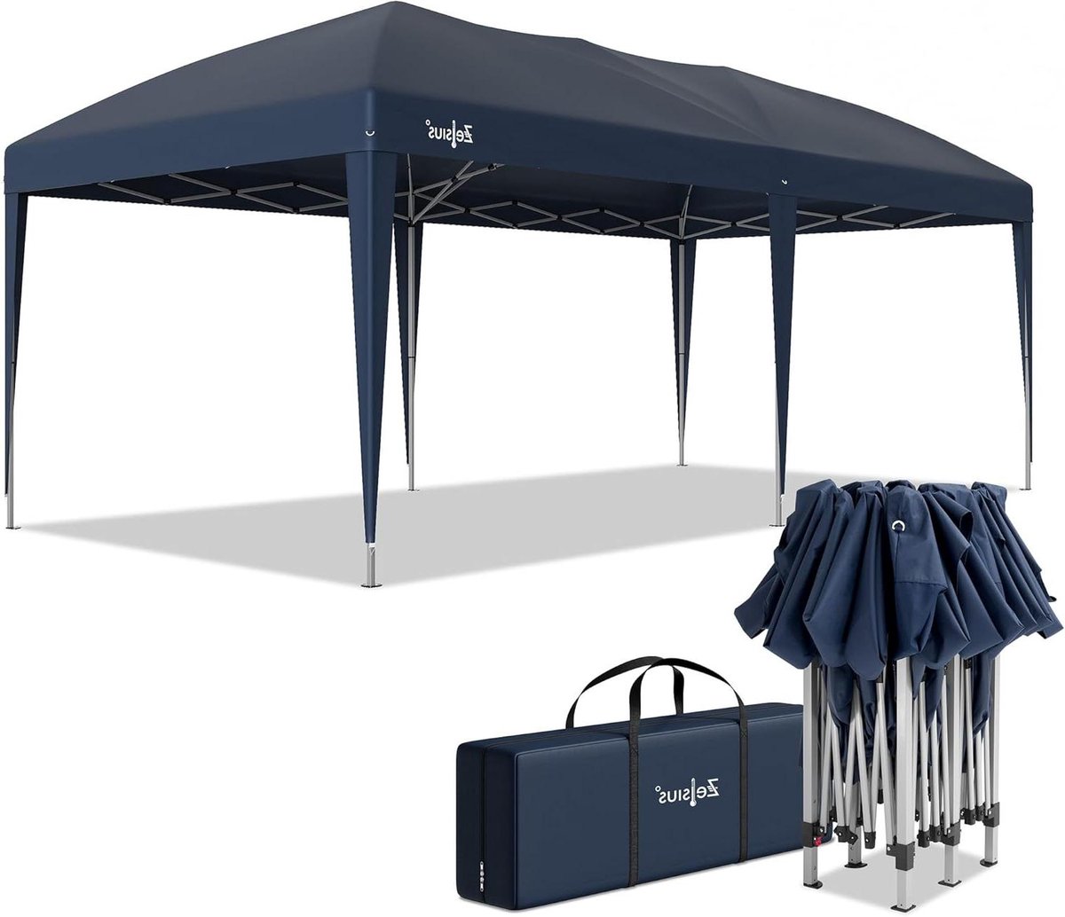 Pop-up Tent - Tuistent - Feestjes en buiten - Waterafstotend UV30 - 3 x 6 meter - Blauw