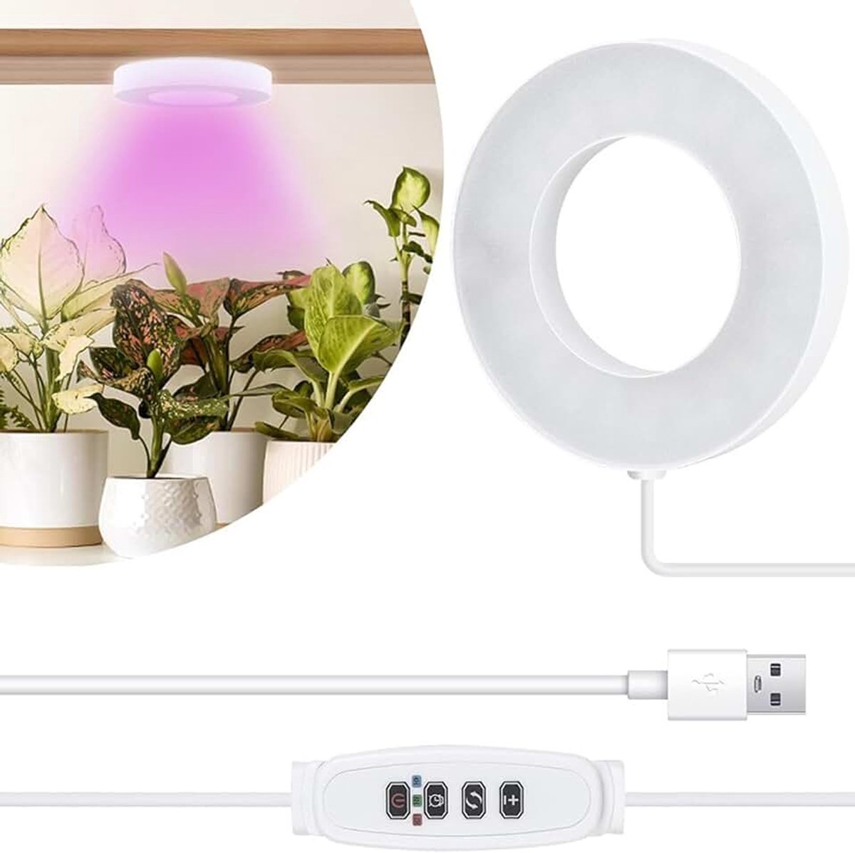 Groeilamp, plantenlicht, volledig spectrum, 10 helderheden