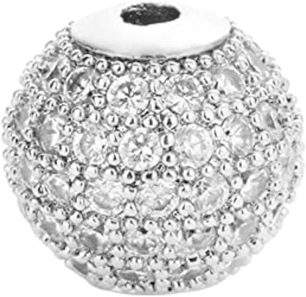 Kwaliteit Cubic Zirkonia geplaveide kralen voor sieraden maken 10mm white gold-white