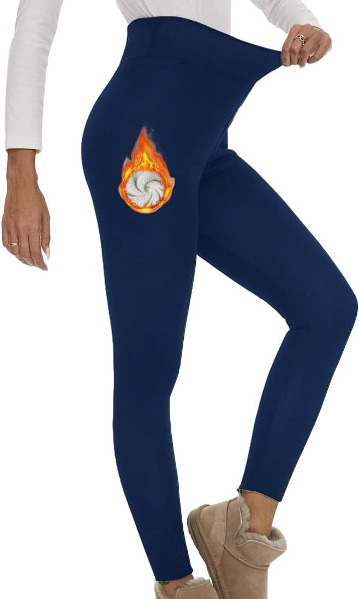 Leggings voor dames, winter, fleece, dik, sportbroek, push-up broek, hoge taille, thermische leggings voor dames, fleece, winter, leggings