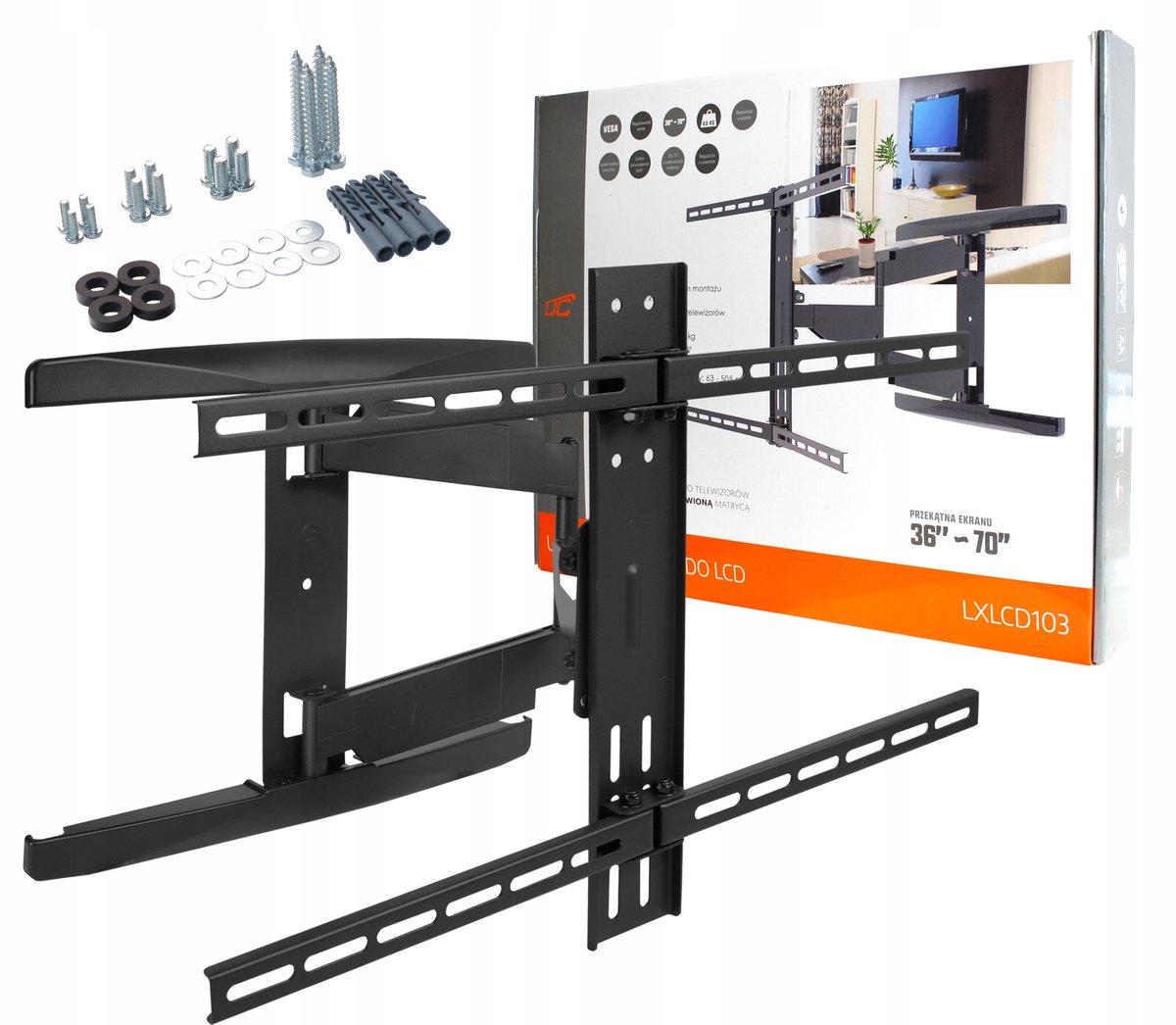 Robuuste TV Muurbeugel voor Gebogen Schermen 36-70" 40kg