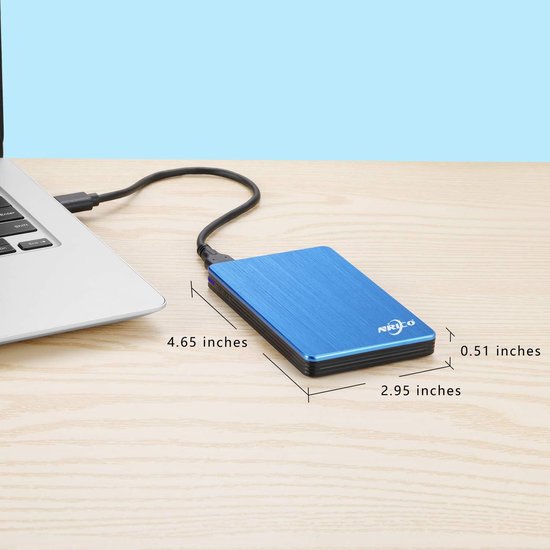 Draagbare Harde Schijf - Externe Opslag - Bestanden Opslaan - Snelle USB 3.0 - 25 inch 320 GB - Blauw — afbeelding 2