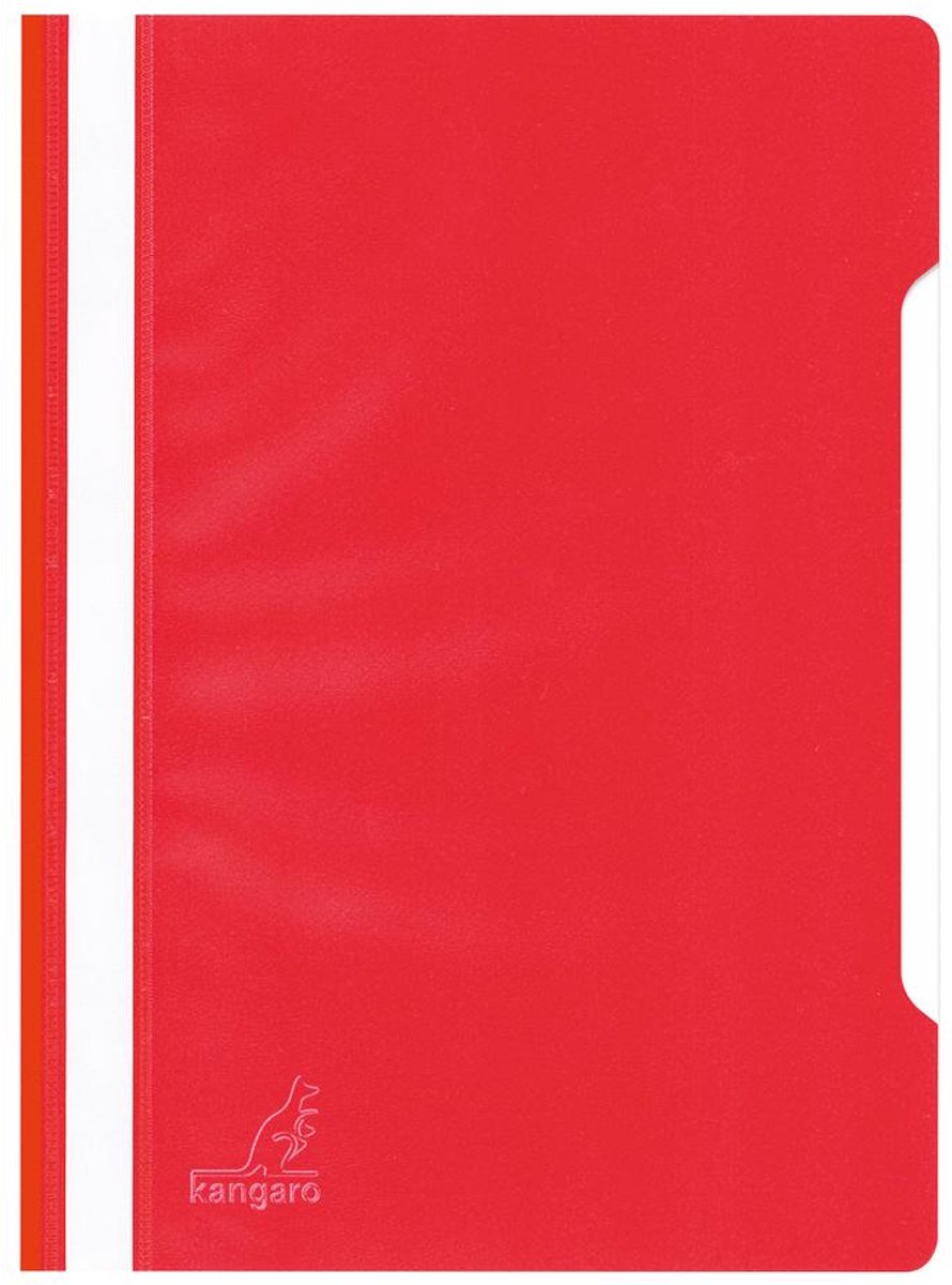 Kangaro Snelhechtermap A4 PP - Rood krimp a 25 stuks - K-220136