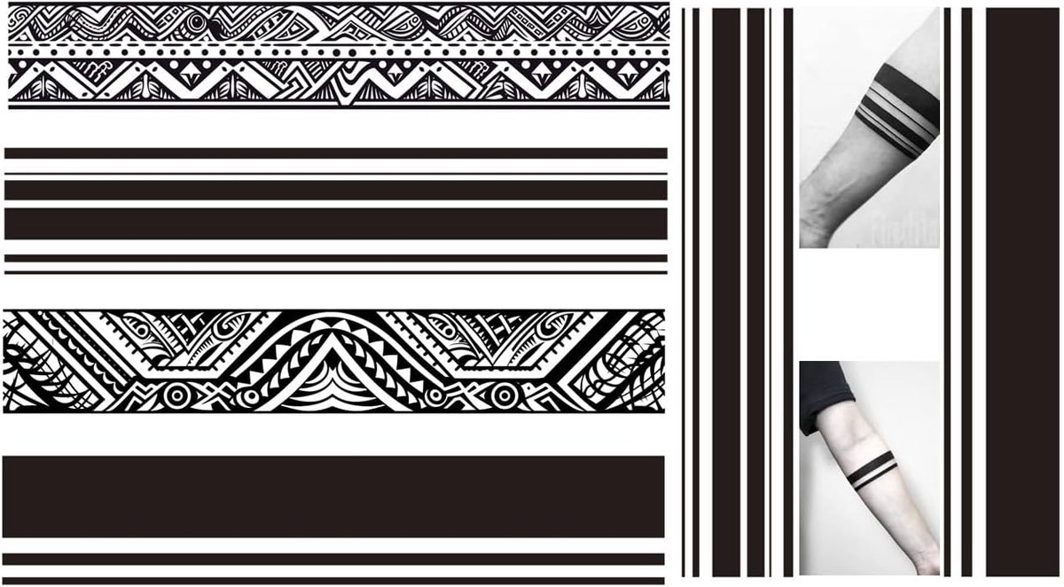 Tijdelijke armbanden tatoeages Maori Tribal nep arm Tattoos Armband