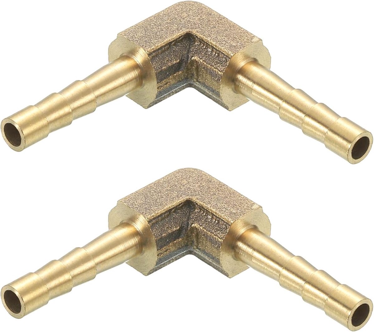 4 mm slangverbinder, messing dubbele nippelkoppeling, 2 stuks slangverbinders, benzineslang, slangkoppelingen, tuinslang voor het verbinden van waterslangen