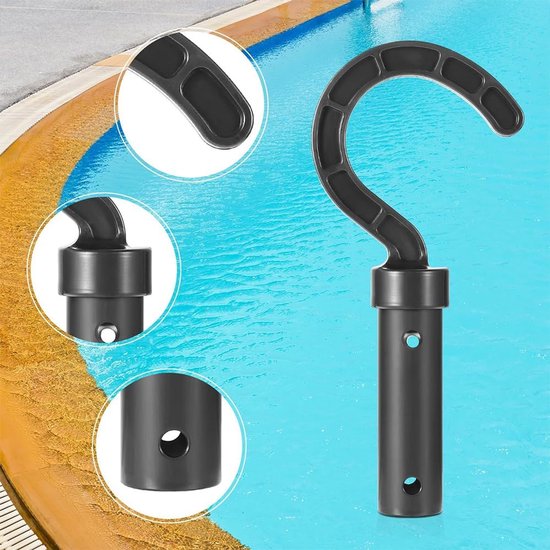 Haak voor zwembadrobot, met 5 afneembare versterkingsaluminium stangen, zwembadhaken voor zwembadzuigrobot, zwembadreinigingsaccessoires, haken, algemene haken voor zwembadreiniger — afbeelding 3