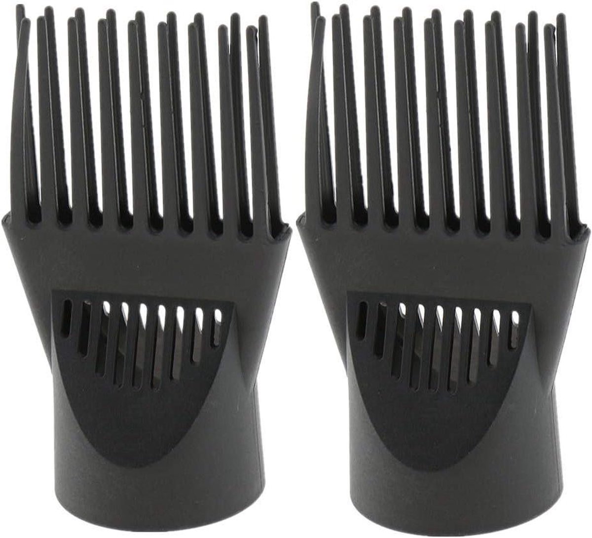 Haardroger Diffuser Opzetstuk - Blokhaak Opzetstuk - Haar Stylen - Universele Pasvorm - 12.5x6.5cm - Zwart