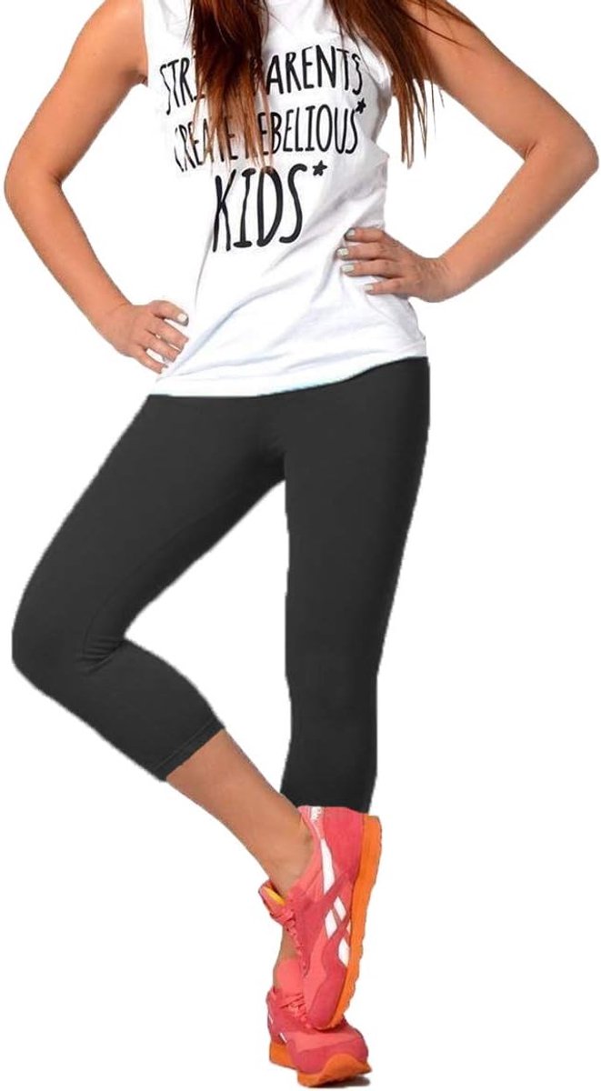 Leggings Dames Katoen Leggins - 3/4 Leggings For Women 3/4 Leggins Yoga Dames Fitness Broek Yoga Broek Capri f34