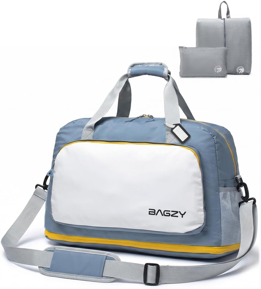 SnelShoppen - Uitbreidbare Handbagagetas 55x40x23 cm - Waterdichte Reistas Voor Vliegtuig, Sport, Weekend, Lichtgewicht, Grote Ziekenhuistas, Dames He