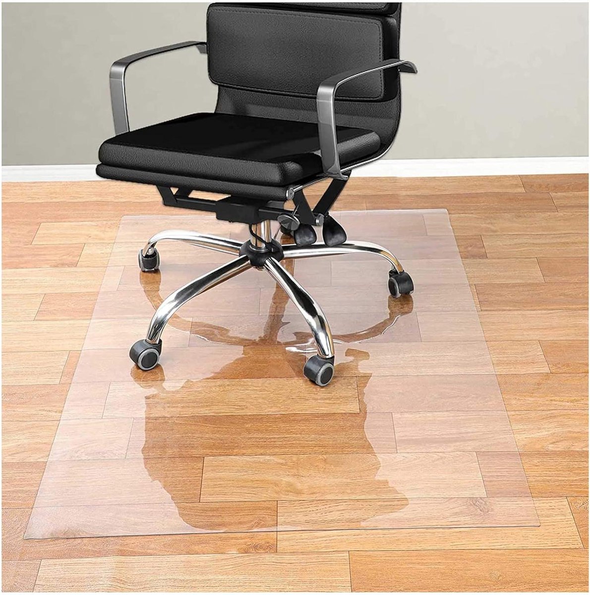 Stoelmat Kantoor - Vloerbeschermer Bureau - Bescherming Harde Vloer - Duurzaam Dik Pvc - 40x90 Cm - Transparant