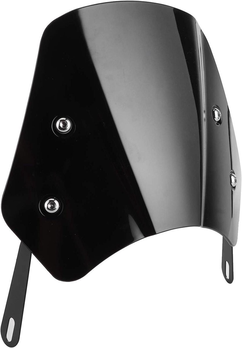 Motorfiets Voorruit - Windscherm Deflector - Ontspannen Rit - Universele Pasvorm - 5-7 Inch - Zwart
