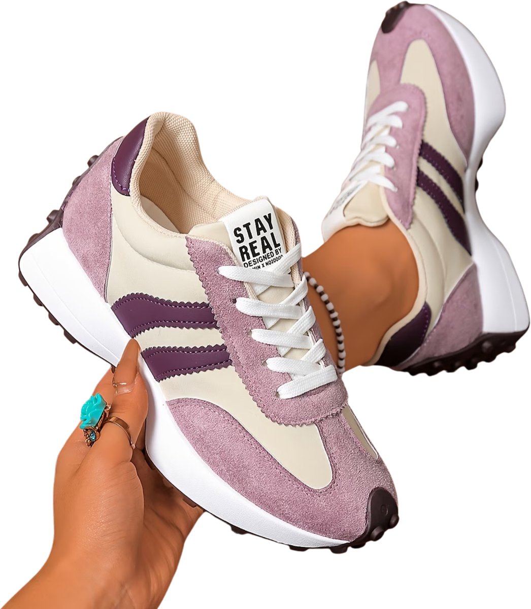 Currero Schoenen Dames Sneakers Comfortabel Slippers Casual Volwassenen 41.5 Paars