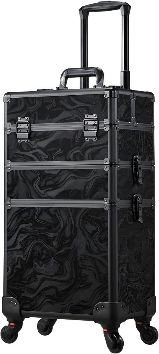 Rolling Makeup Case Luxe 3-in-1 – Extra Groot – Met Wielen & Slot
