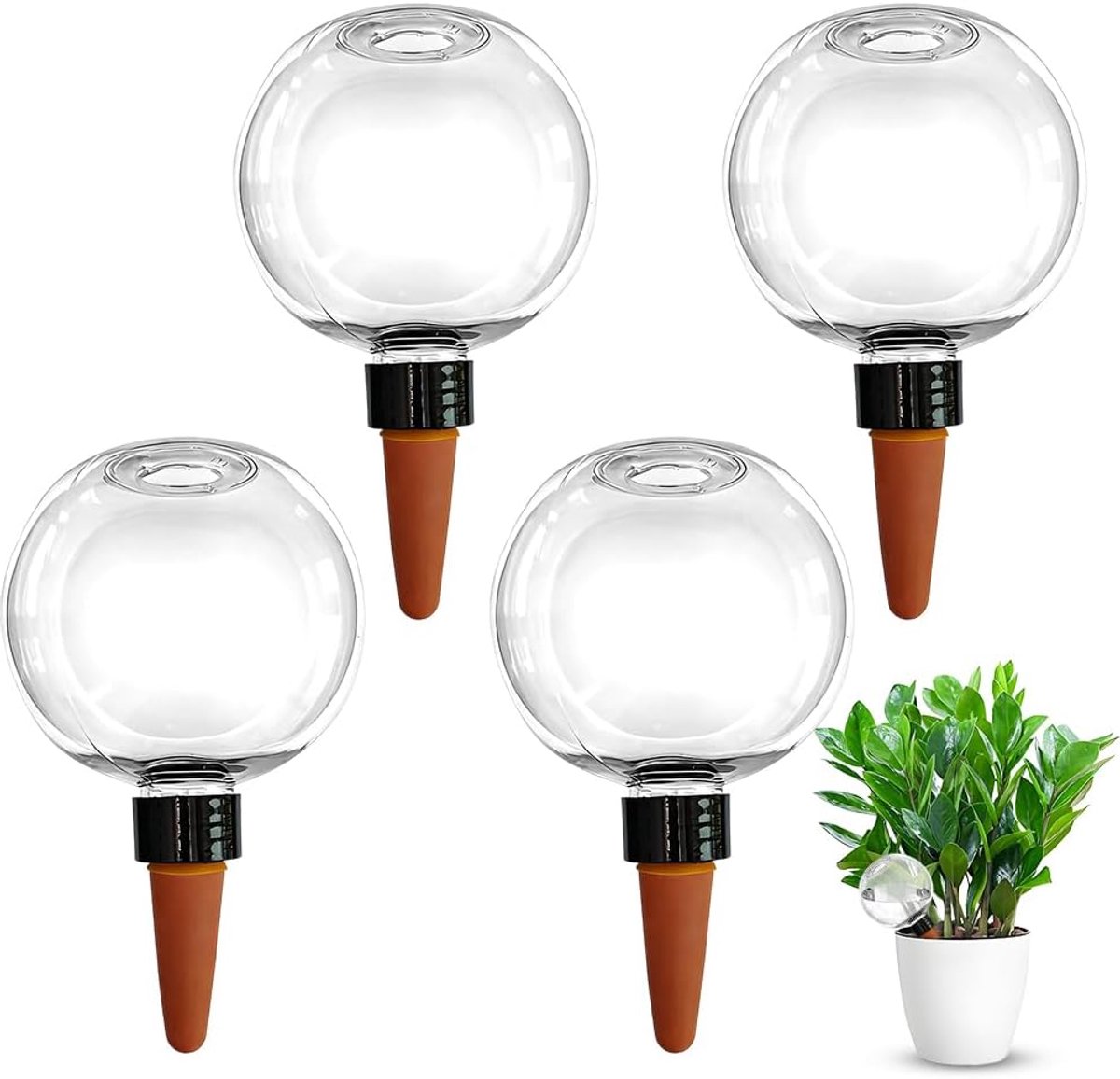 4 stuks zelfbewaterende irrigatiebal, waterdispenser voor planten, irrigatieballen voor planten, automatische plantenirrigatie, waterdispenser voor thuis, balkon, woonkamer, woning